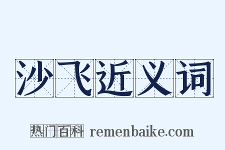 沙飞近义词是什么意思的图片